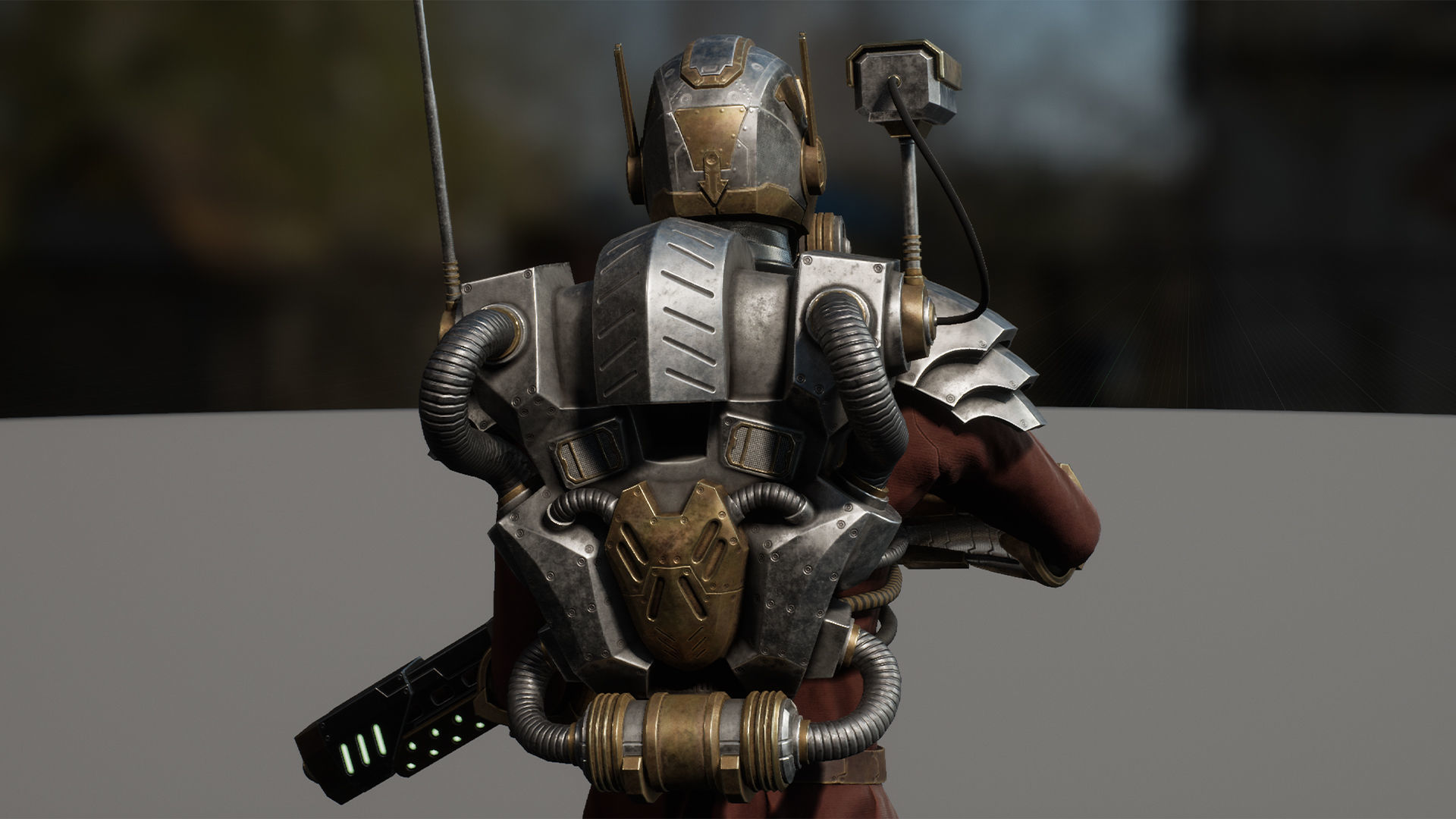 SciFi Cyborg Soldier Low-poly 3D model_17