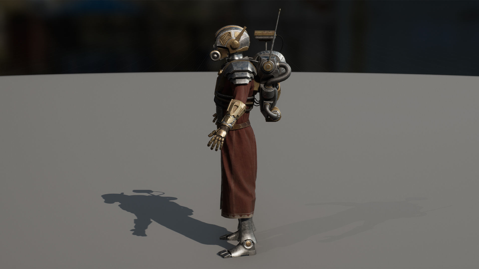 SciFi Cyborg Soldier Low-poly 3D model_21