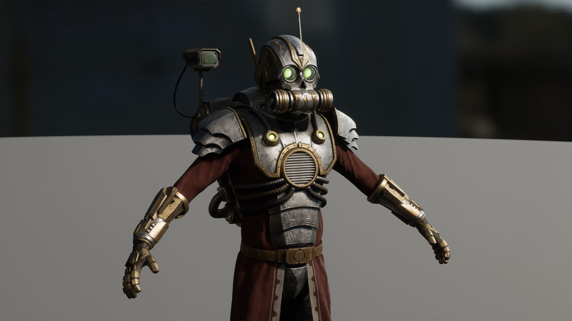 SciFi Cyborg Soldier Low-poly 3D model_23