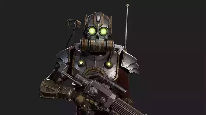 SciFi Cyborg Soldier Low-poly 3D model SciFi Cyborg Soldier Low-poly 3D model