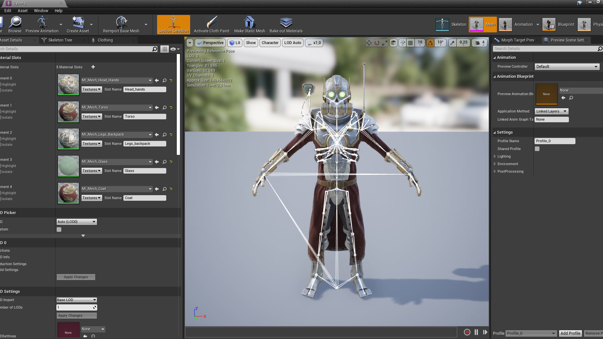SciFi Cyborg Soldier Low-poly 3D model_26