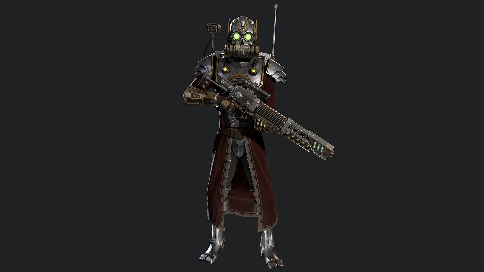 SciFi Cyborg Soldier Low-poly 3D model_8