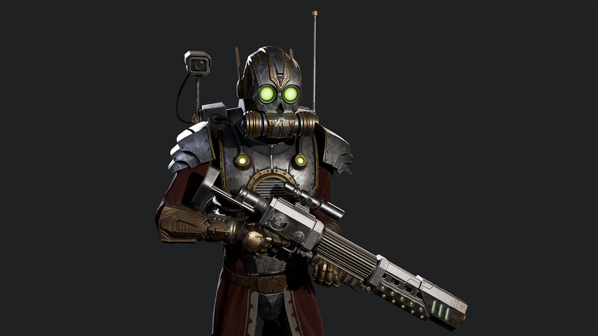 SciFi Cyborg Soldier Low-poly 3D model_4