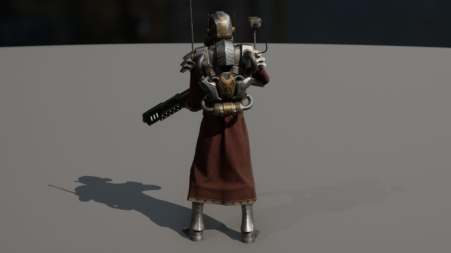 SciFi Cyborg Soldier Low-poly 3D model_16