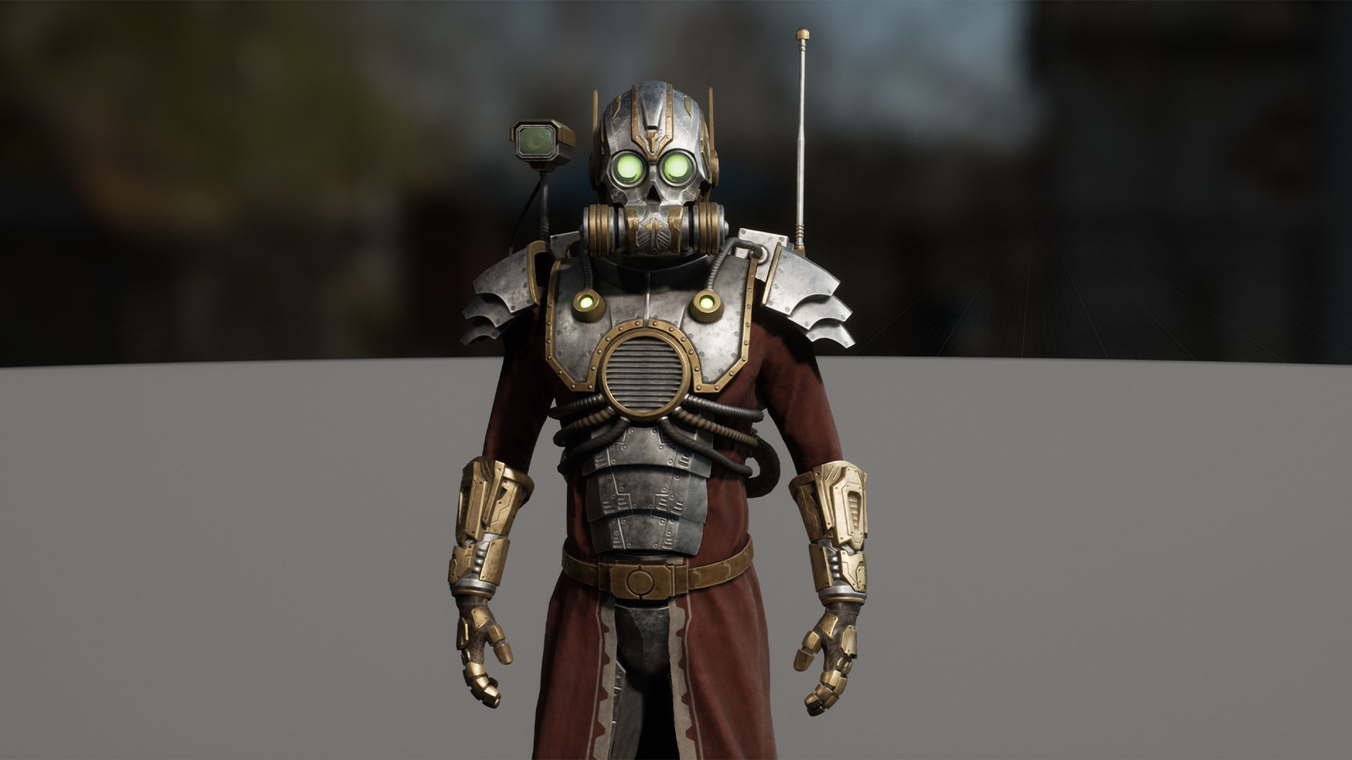 SciFi Cyborg Soldier Low-poly 3D model_12