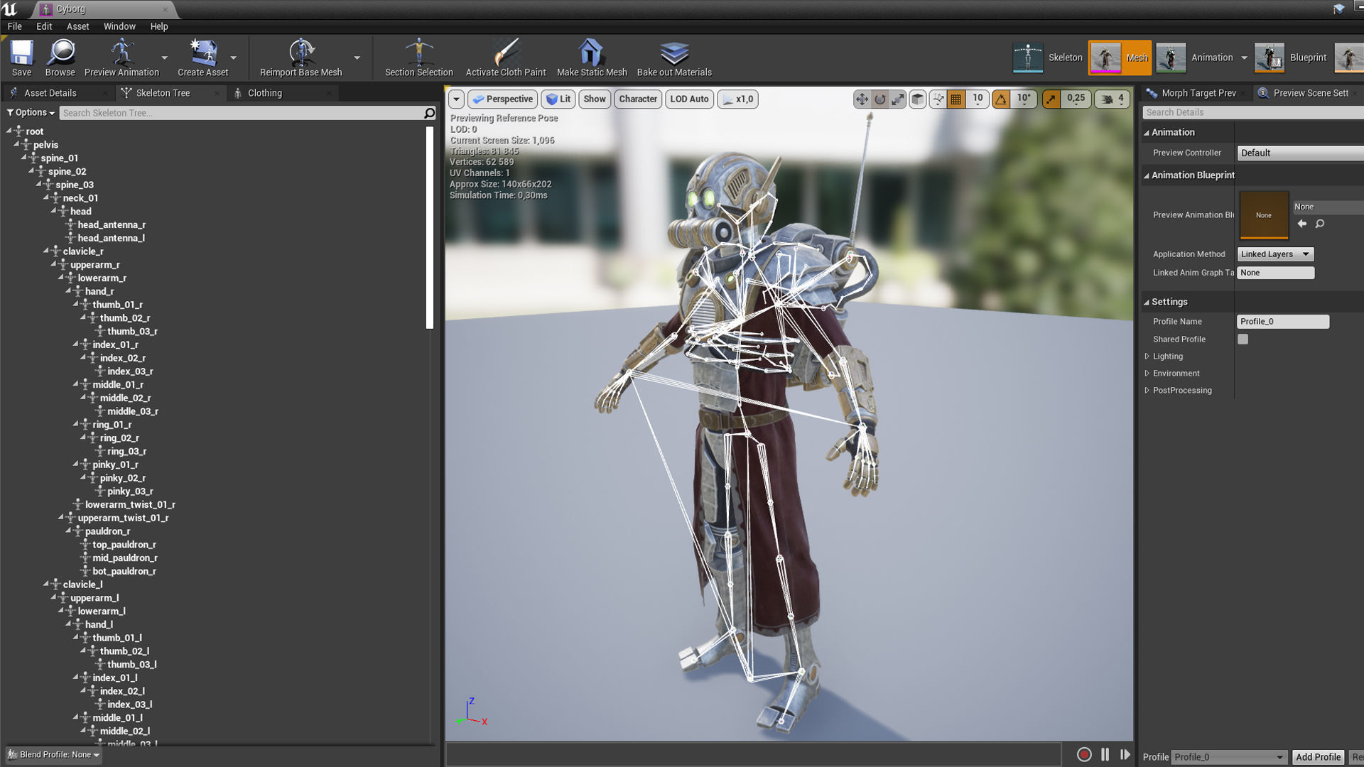 SciFi Cyborg Soldier Low-poly 3D model_27