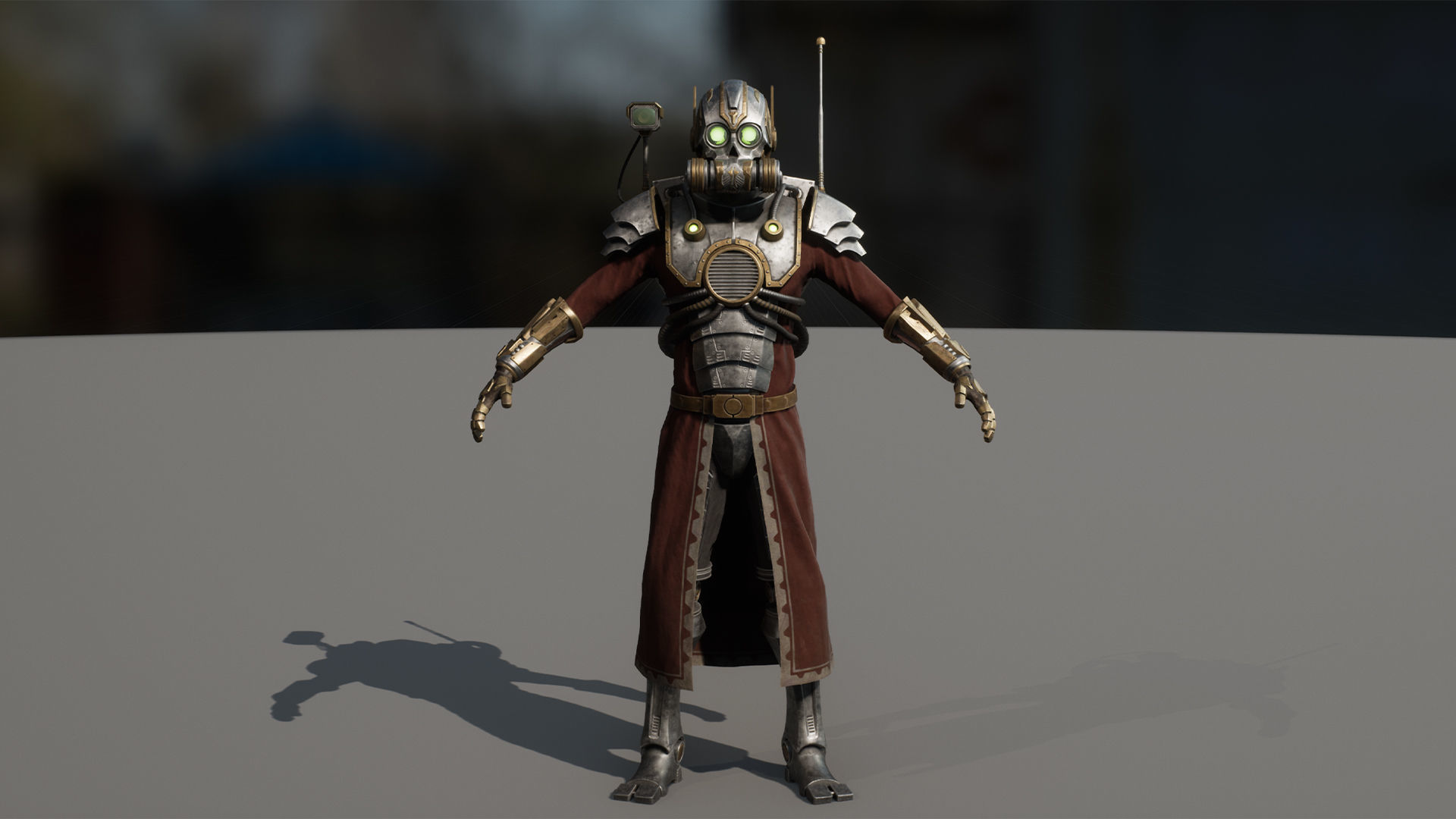 SciFi Cyborg Soldier Low-poly 3D model_19