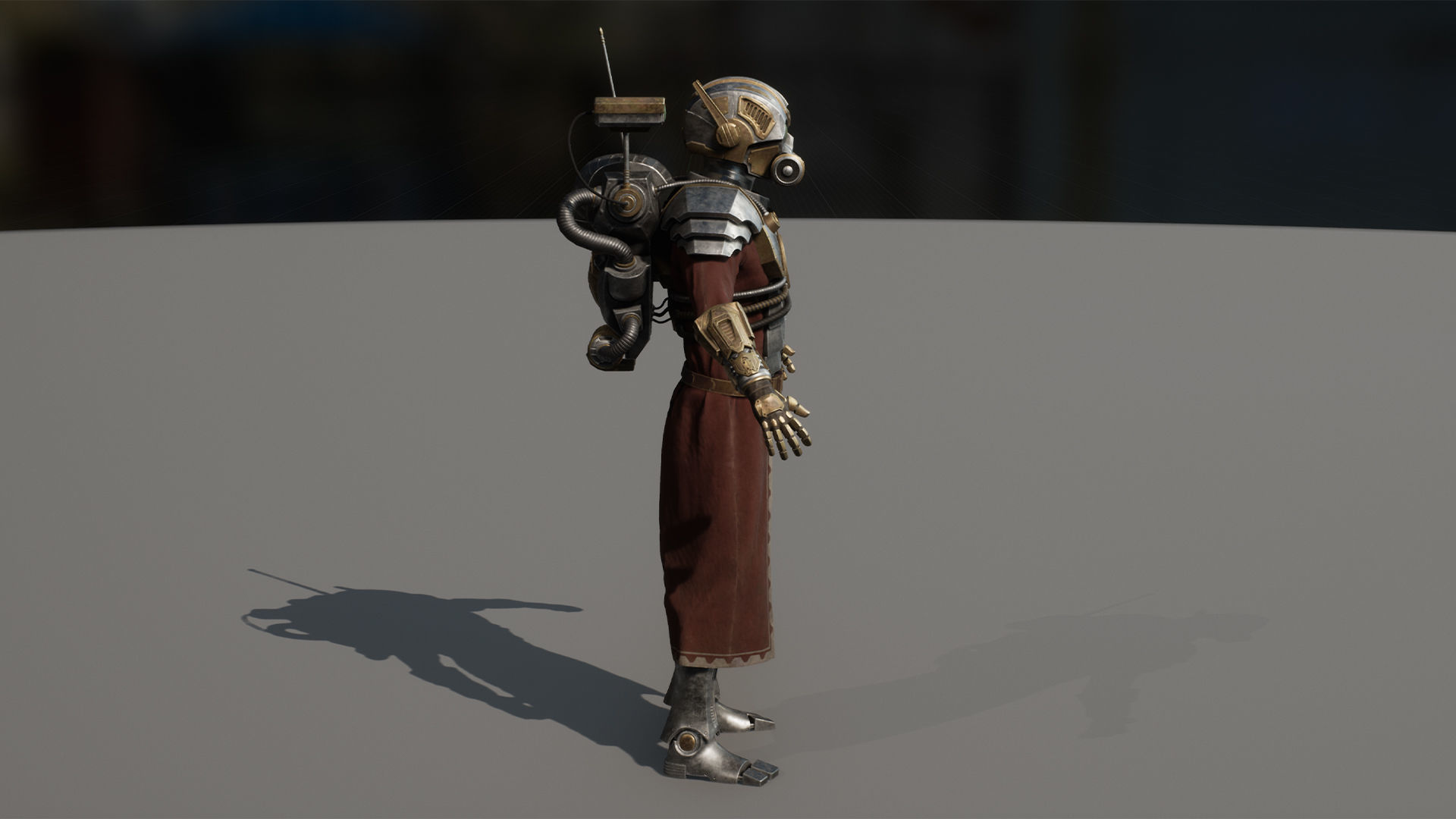SciFi Cyborg Soldier Low-poly 3D model_22