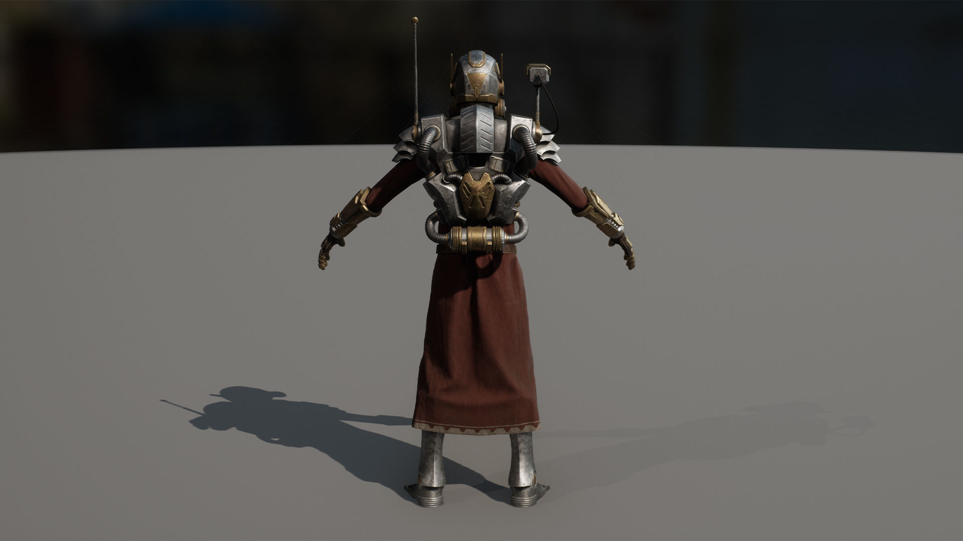 SciFi Cyborg Soldier Low-poly 3D model_20