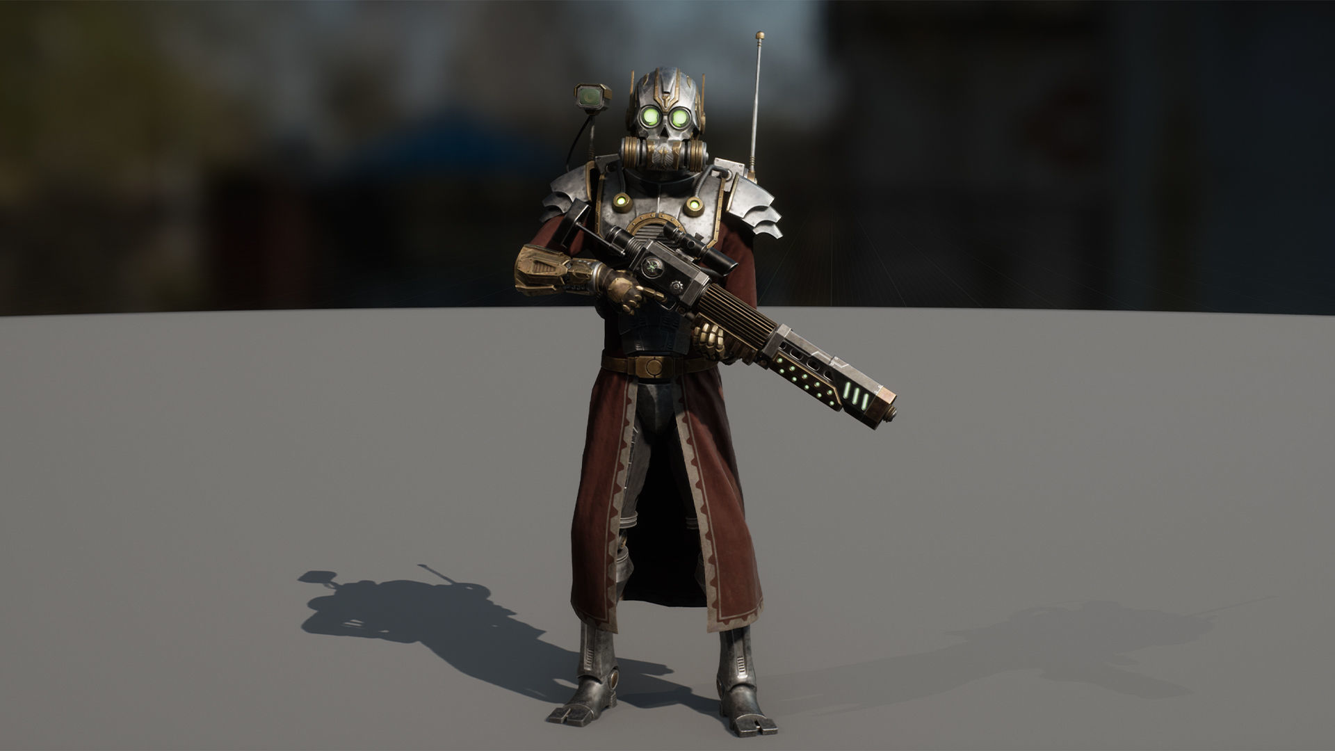 SciFi Cyborg Soldier Low-poly 3D model_14