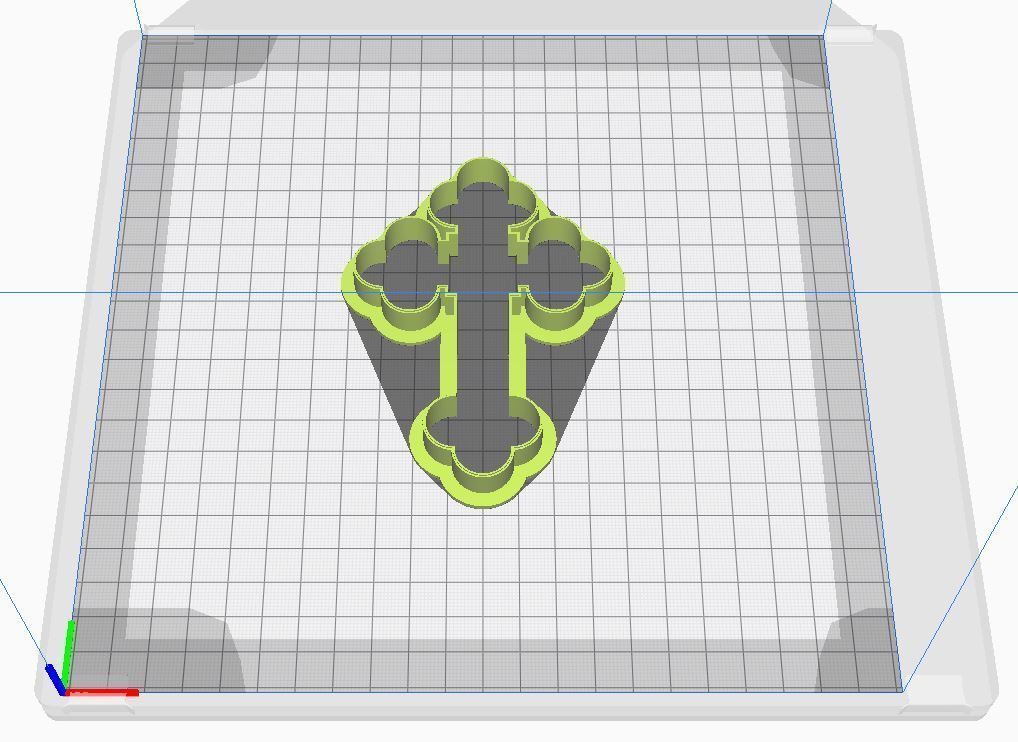 Cookie cutter - Cross 3D print model_2