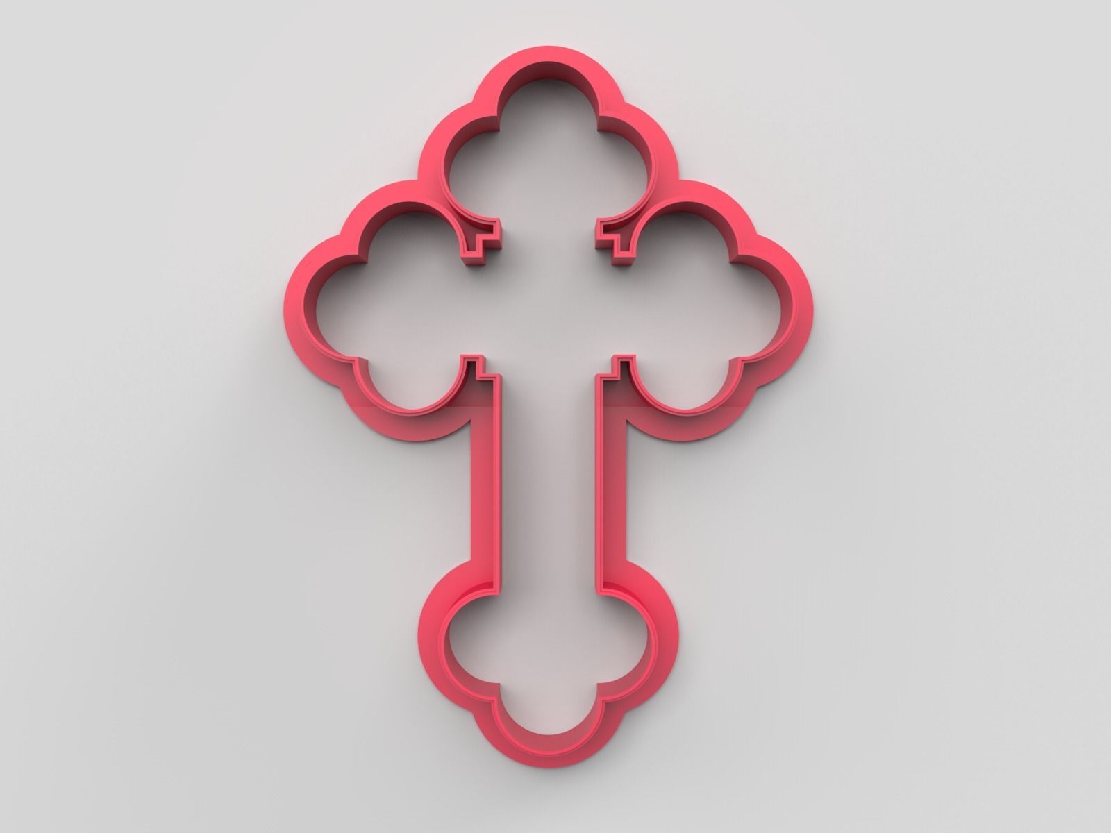 Cookie cutter - Cross 3D print model_1