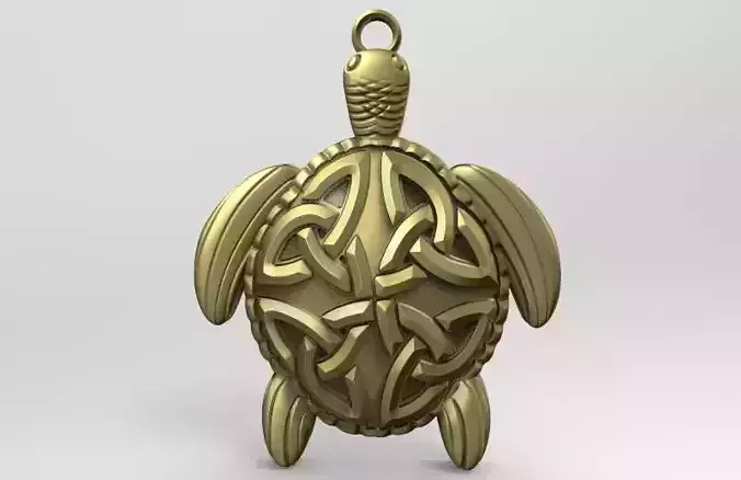 Celtic turtle pendant