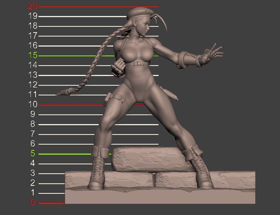Cammy White Figure 3D print model_5