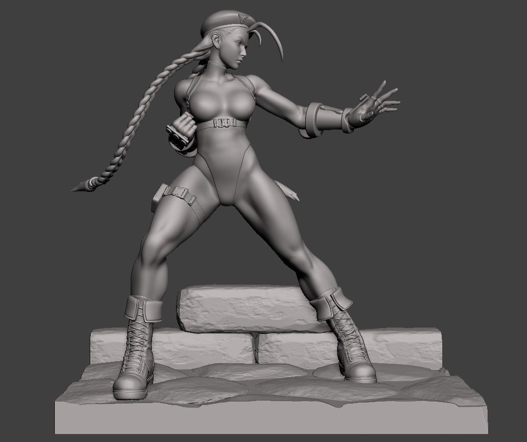 Cammy White Figure 3D print model_7