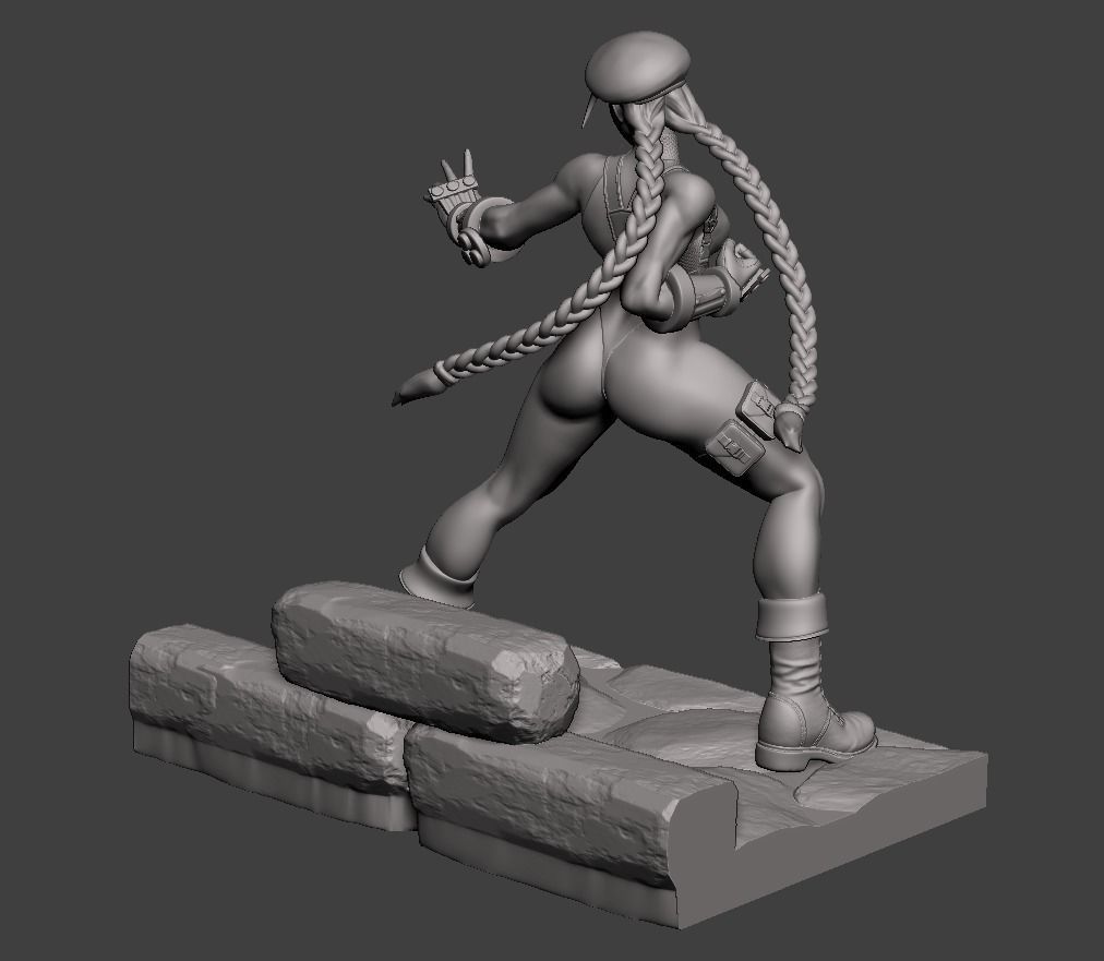 Cammy White Figure 3D print model_8