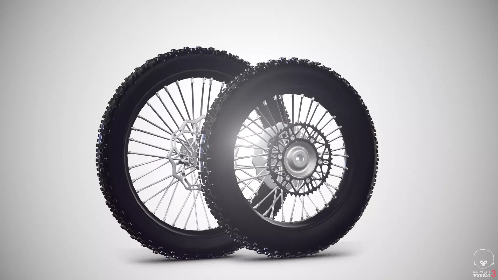 Motorcycle Tire Low-poly 3D model