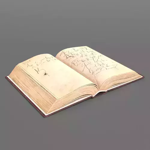 Open Book PBR 3D model Low-poly 3D model