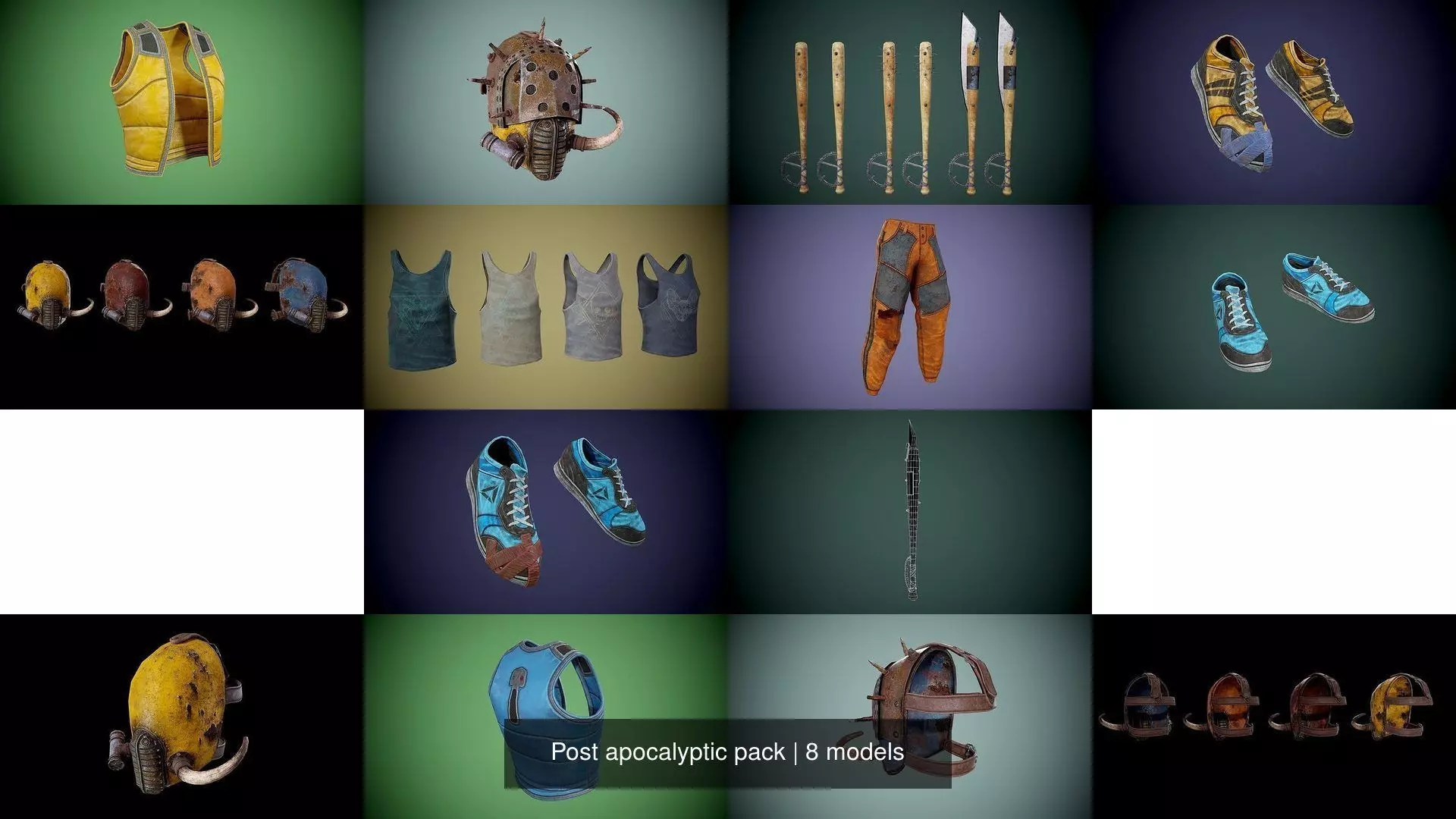 Post apocalyptic pack 3D Model Collection_0