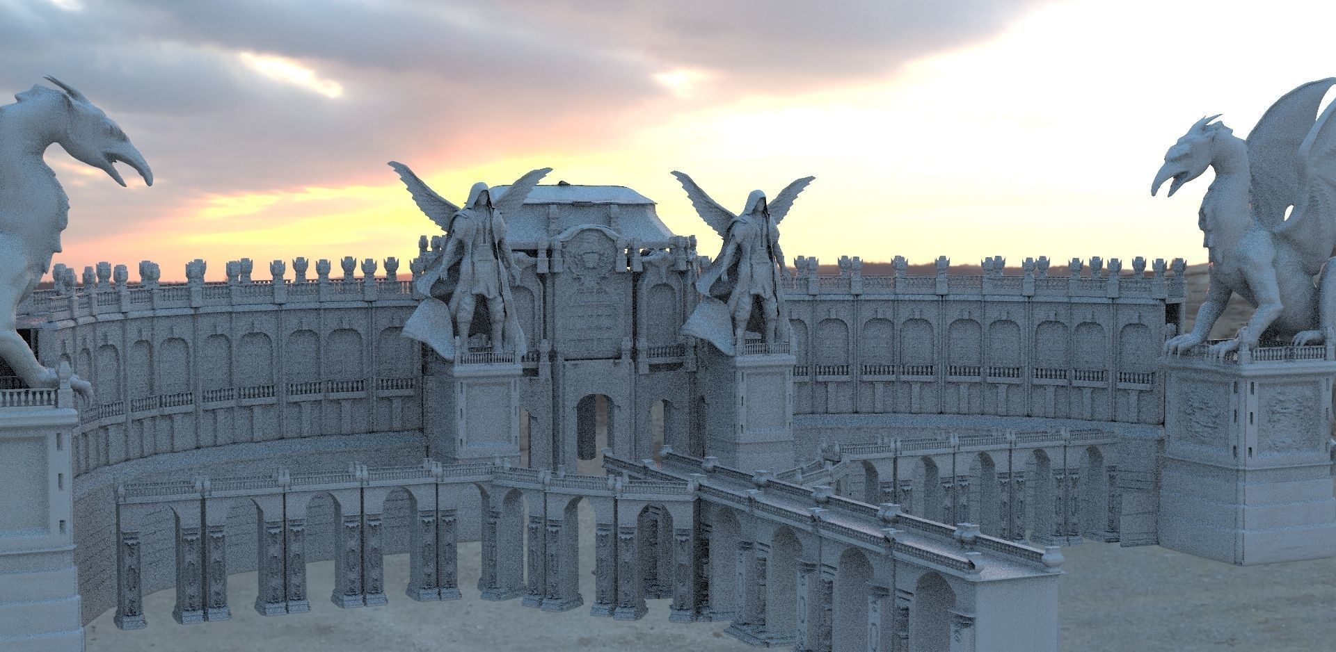 Baroque Palace Fantasy 3D model_1