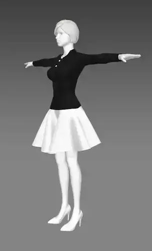 Woman Clothing T-Pose 476