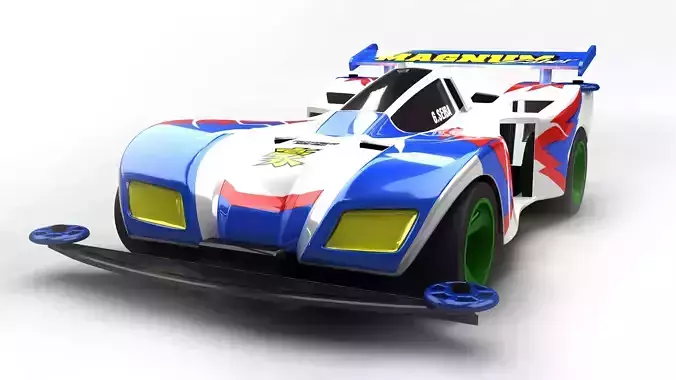 4WD CAR  racing 3D model-CFZS