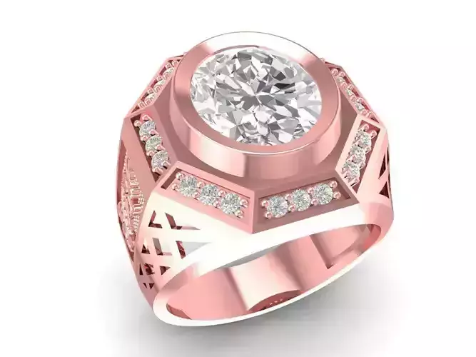 Geometric Signet Men Ring   610