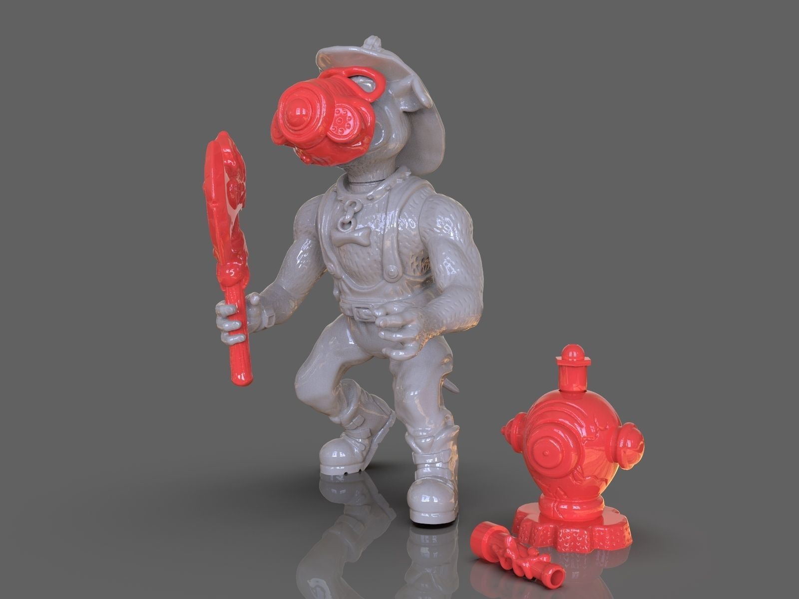 TMNT Hot Spot Articulated Toy With Accessories 3D print model_2