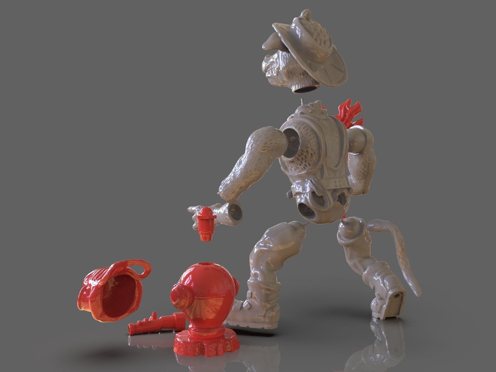 TMNT Hot Spot Articulated Toy With Accessories 3D print model_32