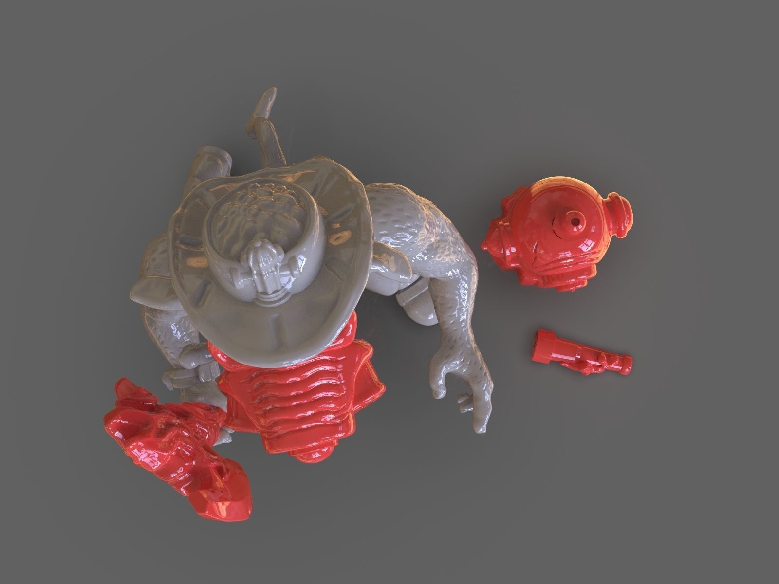 TMNT Hot Spot Articulated Toy With Accessories 3D print model_11