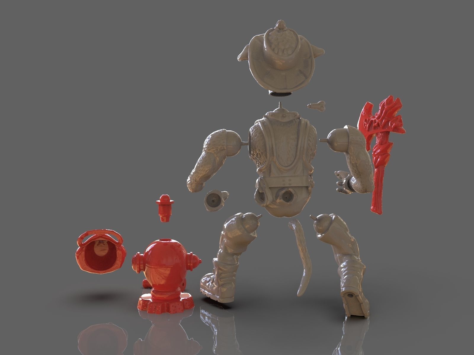 TMNT Hot Spot Articulated Toy With Accessories 3D print model_31