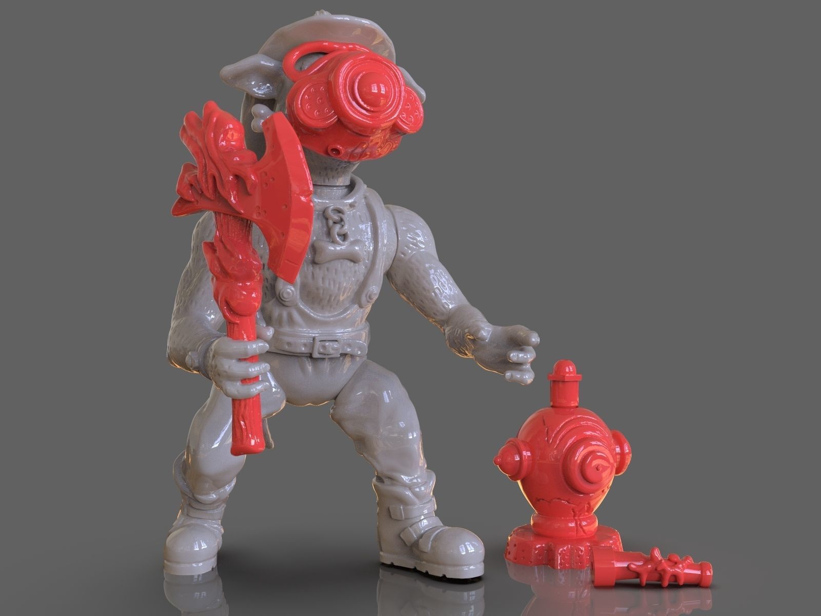 TMNT Hot Spot Articulated Toy With Accessories 3D print model_9