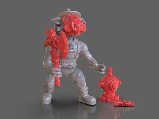 TMNT Hot Spot Articulated Toy With Accessories 3D print model