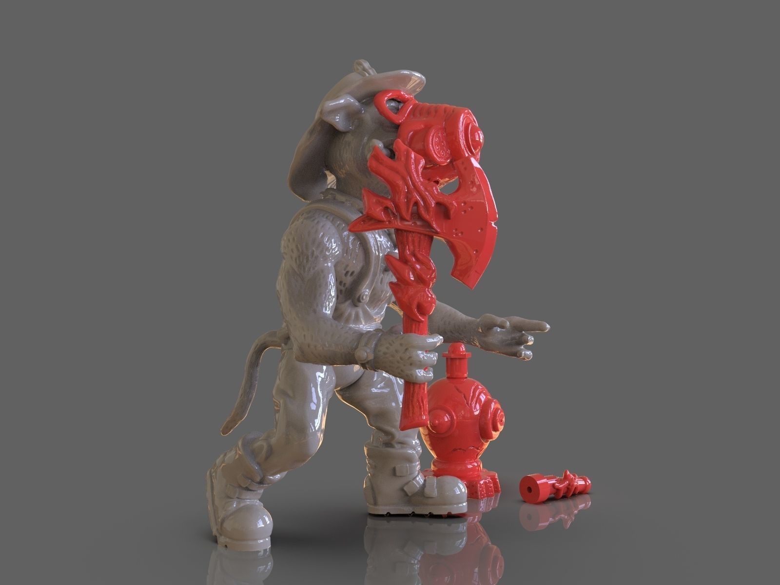 TMNT Hot Spot Articulated Toy With Accessories 3D print model_8