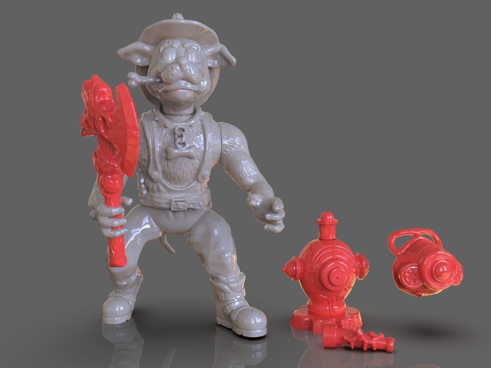 TMNT Hot Spot Articulated Toy With Accessories 3D print model_17