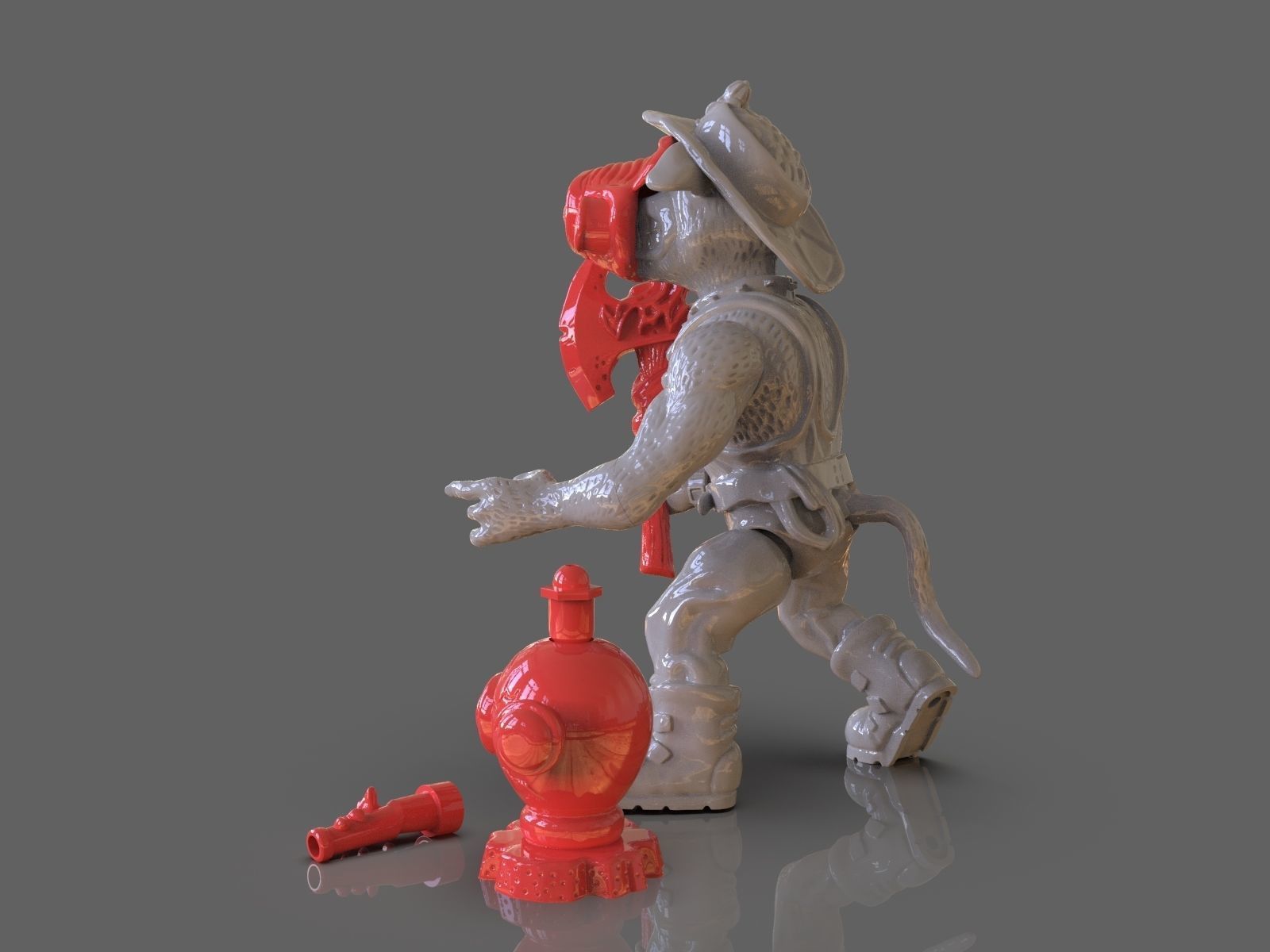 TMNT Hot Spot Articulated Toy With Accessories 3D print model_4