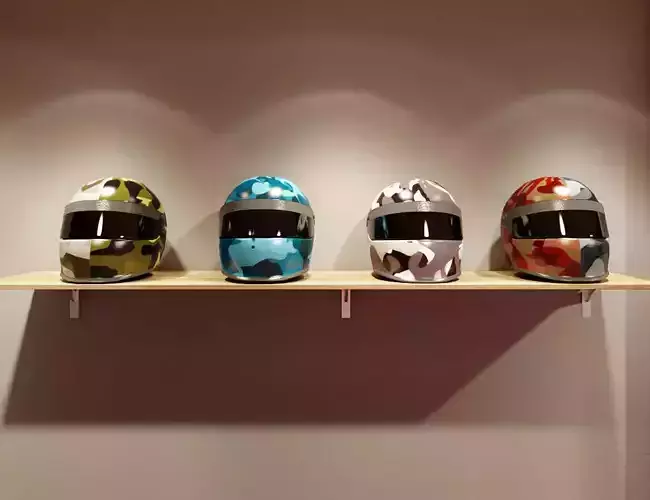 Camouflage Helmet Model