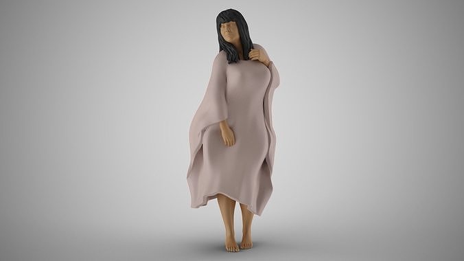 Lonely Middle Aged Woman 3D print model
