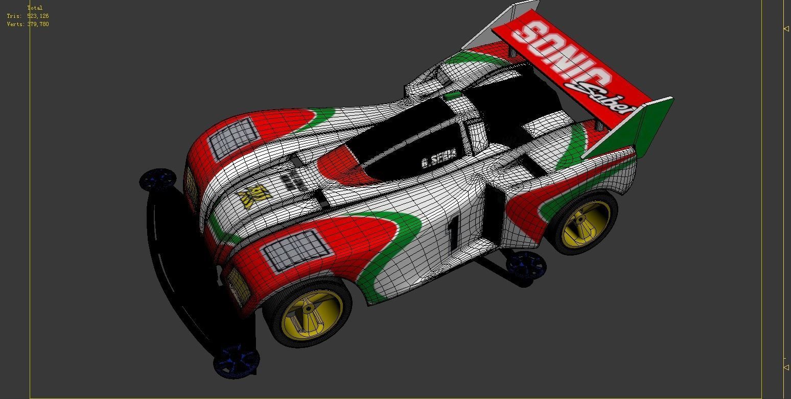 3DMAX2018 4WD CAR racing 3D model-YSZS 3D model_9