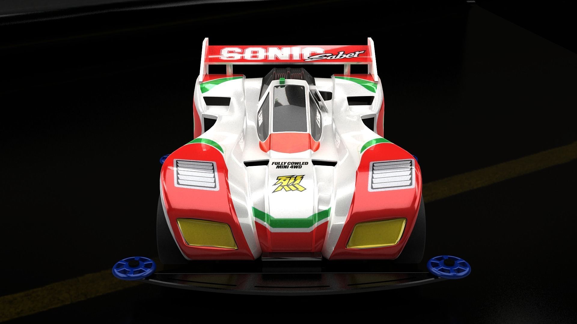 3DMAX2018 4WD CAR racing 3D model-YSZS 3D model_2