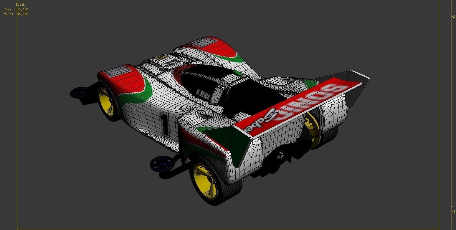 3DMAX2018 4WD CAR racing 3D model-YSZS 3D model_5