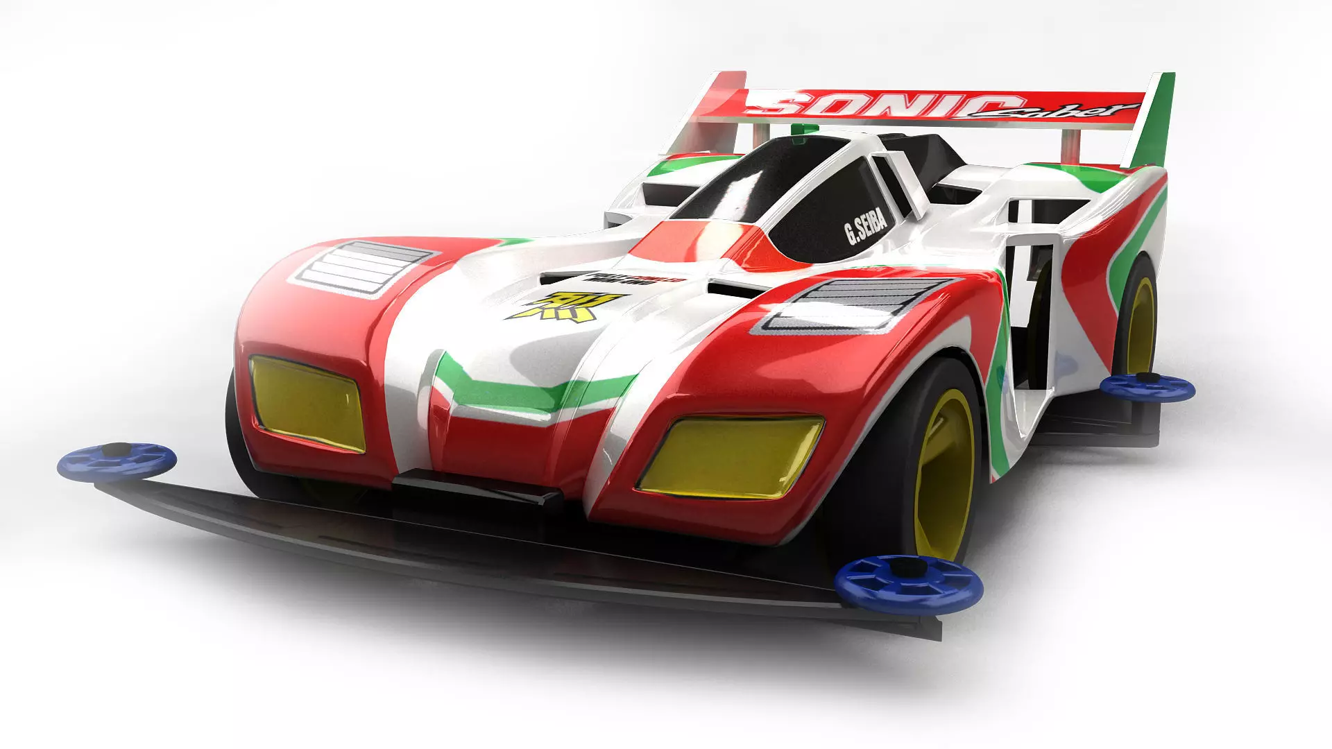 3DMAX2018 4WD CAR racing 3D model-YSZS 3D model_0