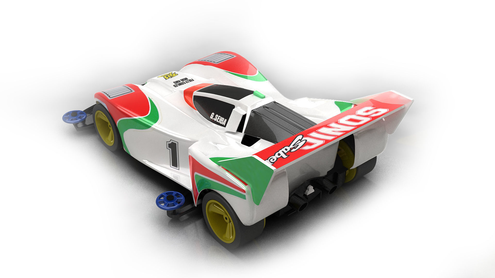 3DMAX2018 4WD CAR racing 3D model-YSZS 3D model_3