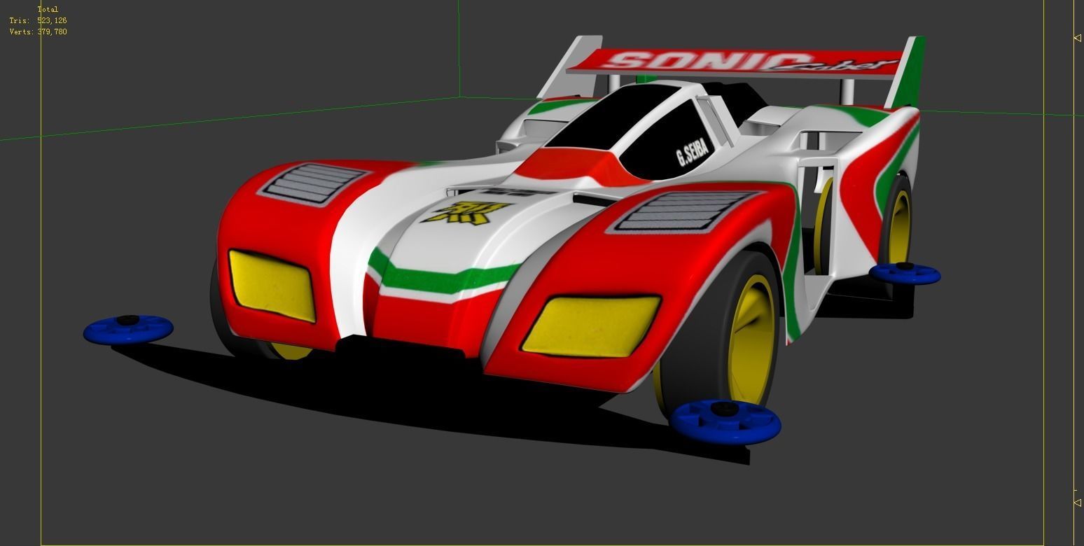 3DMAX2018 4WD CAR racing 3D model-YSZS 3D model_6