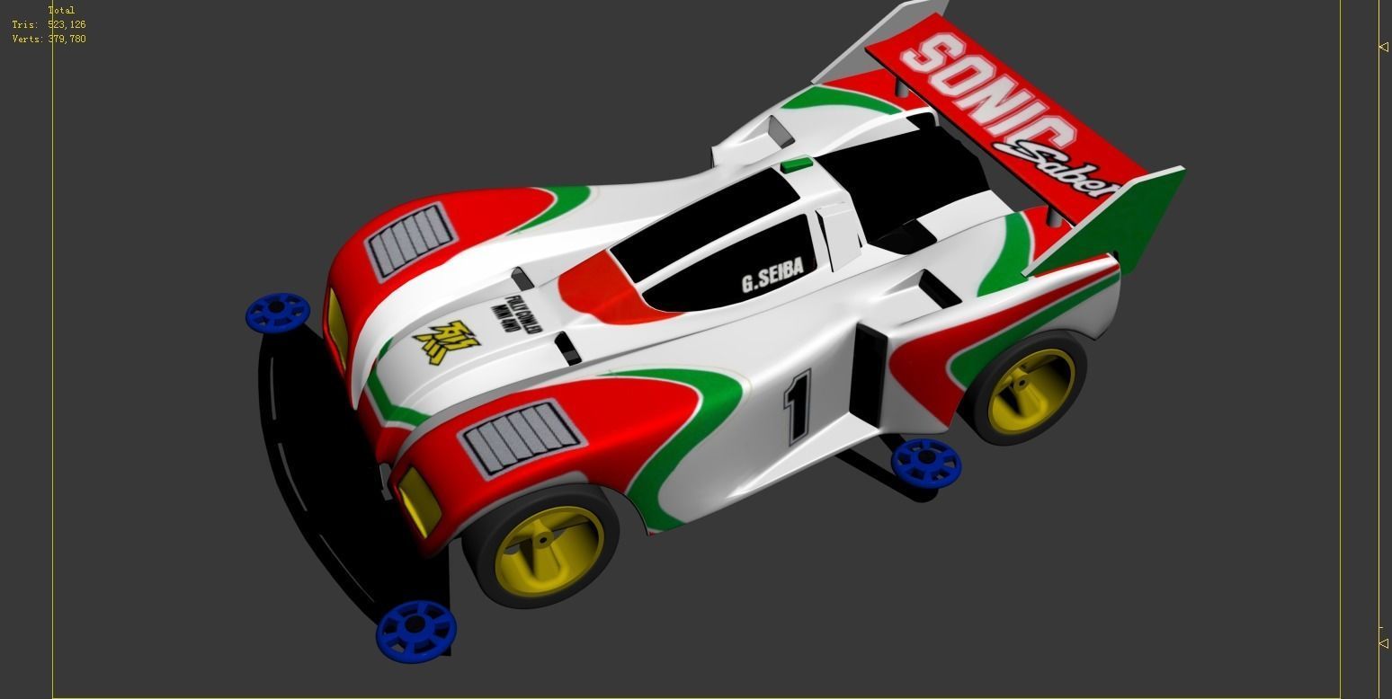 3DMAX2018 4WD CAR racing 3D model-YSZS 3D model_7