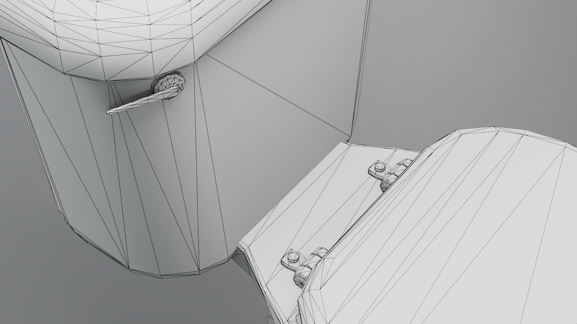 Grungy Toilet Low-poly 3D model_11