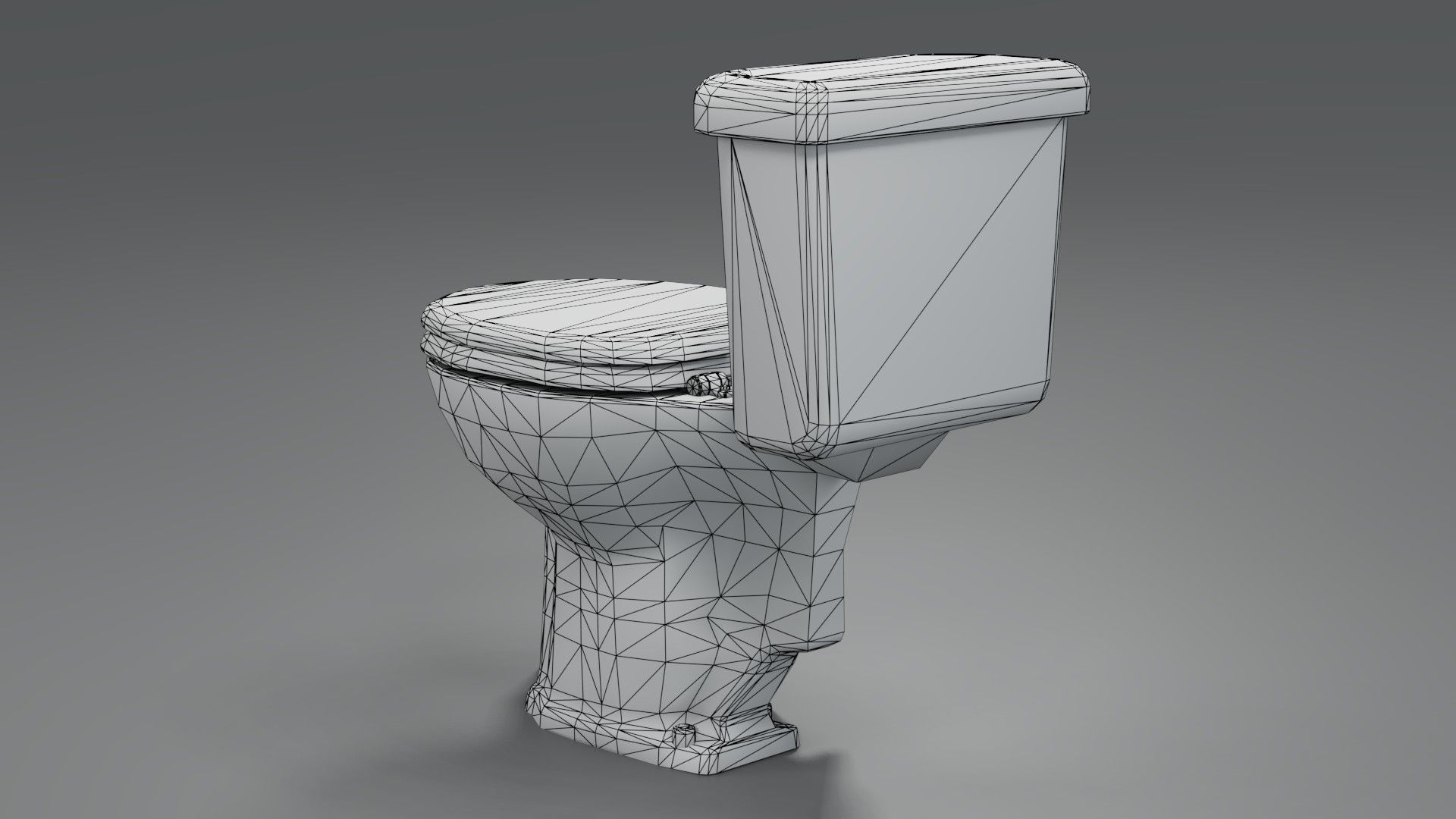 Grungy Toilet Low-poly 3D model_12