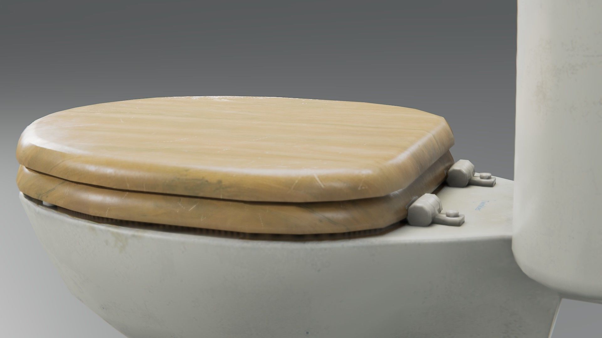 Grungy Toilet Low-poly 3D model_6