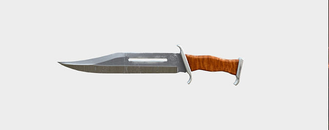 old knife Low-poly 3D model