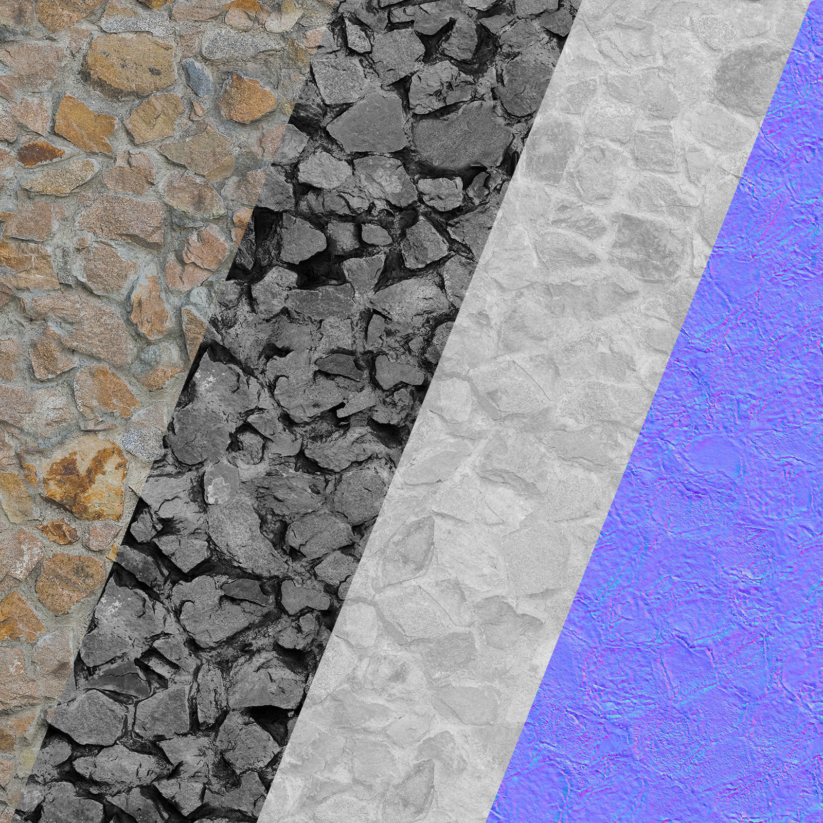 Ultra realistic Decorative stone wall geometry 5 3D model_8